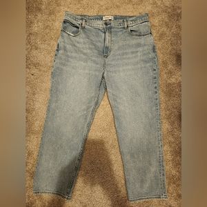 Women's Curve Love Ultra High Rise Ankle Straight Jean - light wash, abercrombie